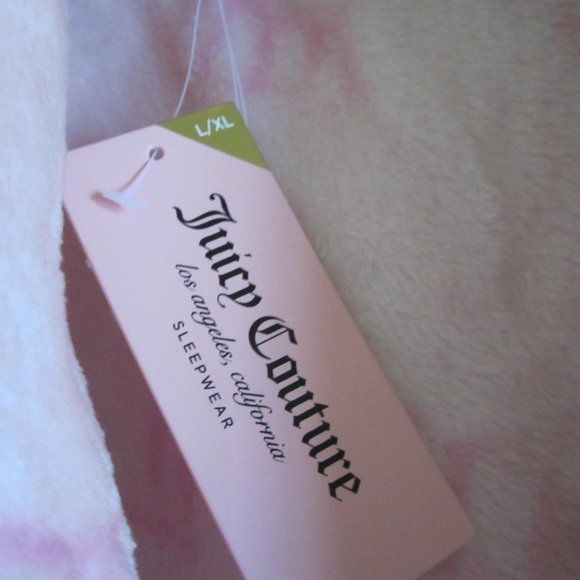 Juicy Couture Bathrobe Robe Pink Crown Sleepwear Crown L/XL Women - Picture 4 of 4